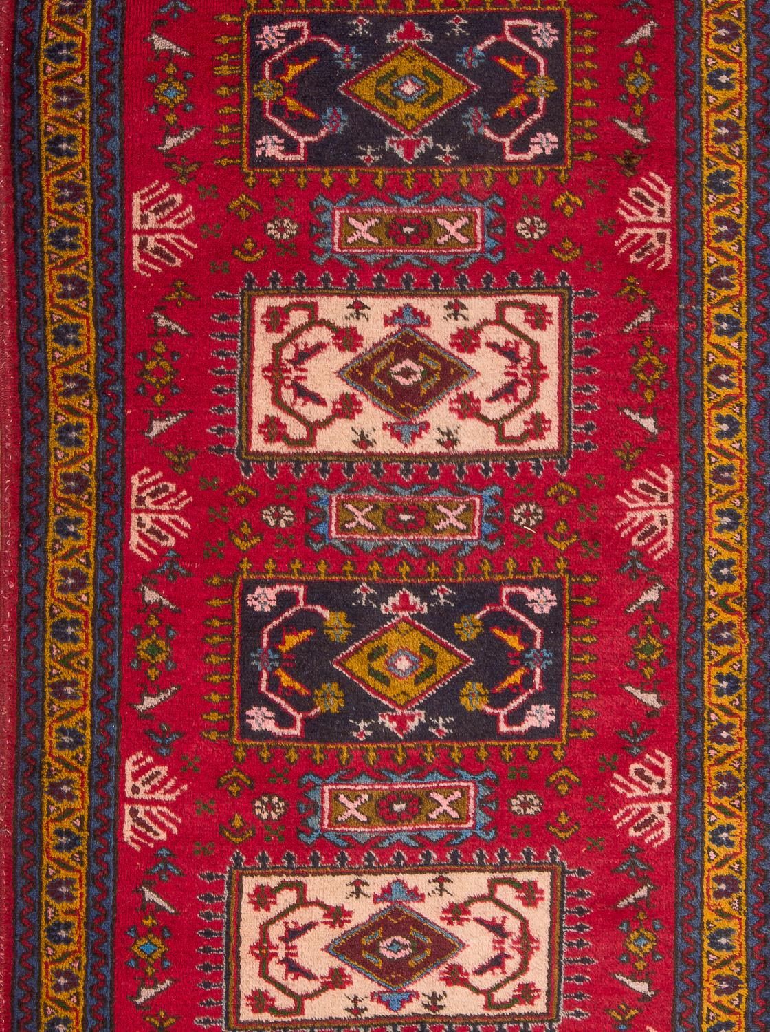 Løber Persisk tæppe - Nomadisk - 308 x 83 cm - rød
