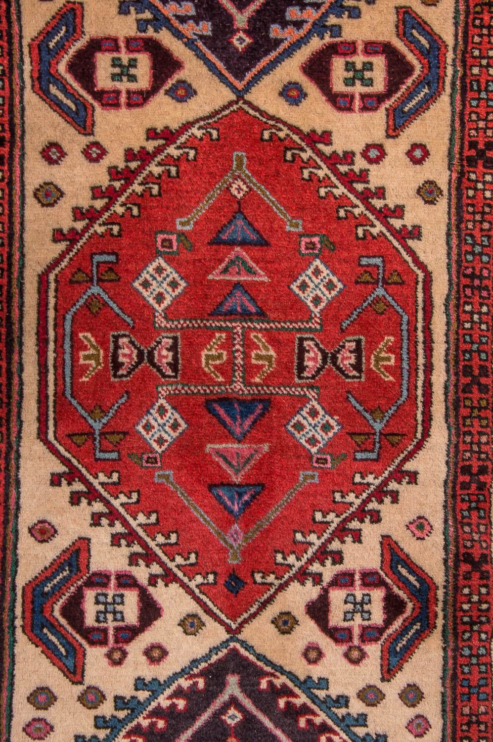 Løber Persisk tæppe - Nomadisk - 296 x 75 cm - beige