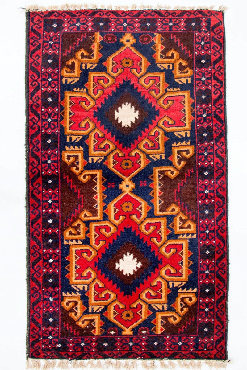 Baluch-tæppe - 135 x 73 cm - flerfarvet