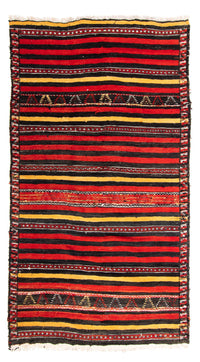 Kelim-tæppe - gammelt - 245 x 135 cm - flerfarvet