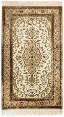Silketæppe - China Silk - 152 x 91 cm - beige