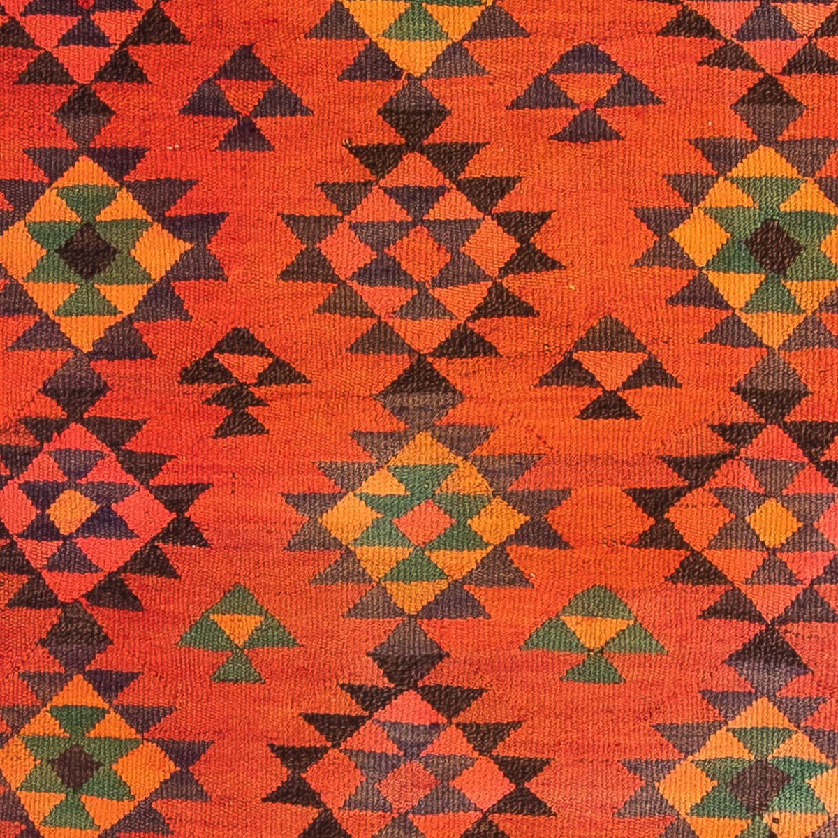 Kelim-tæppe - gammelt - 250 x 155 cm - flerfarvet