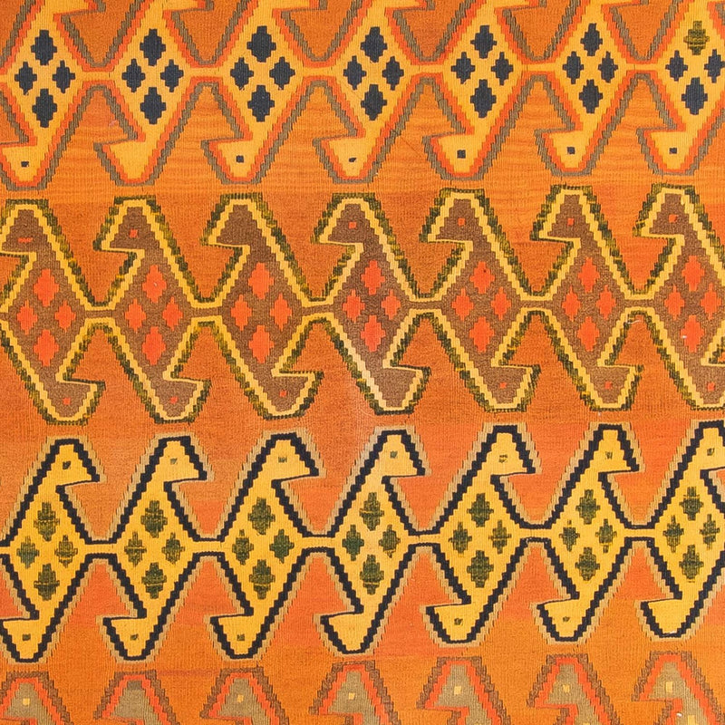 Kelim-tæppe - gammelt - 250 x 180 cm - flerfarvet