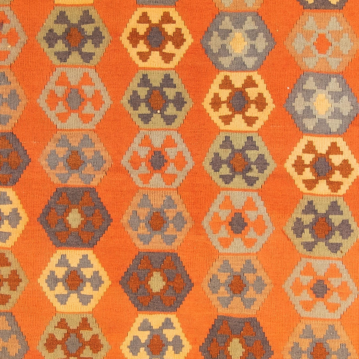 Løber Kelim-tæppe - gammelt - 290 x 140 cm - flerfarvet