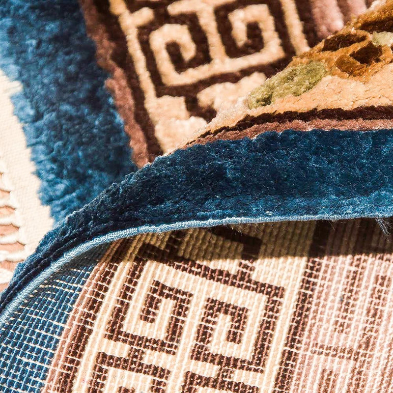 Silketæppe - China Silk - 122 x 69 cm - mørkeblå