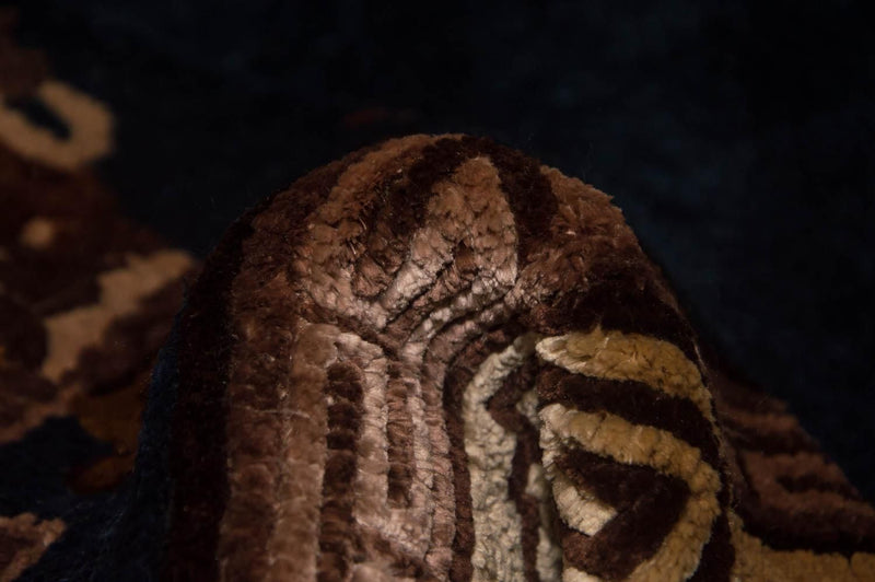 Silketæppe - China Silk - 122 x 69 cm - mørkeblå