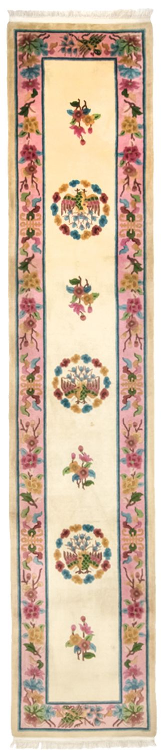 Løber Kina Tæppe - 338 x 70 cm - beige