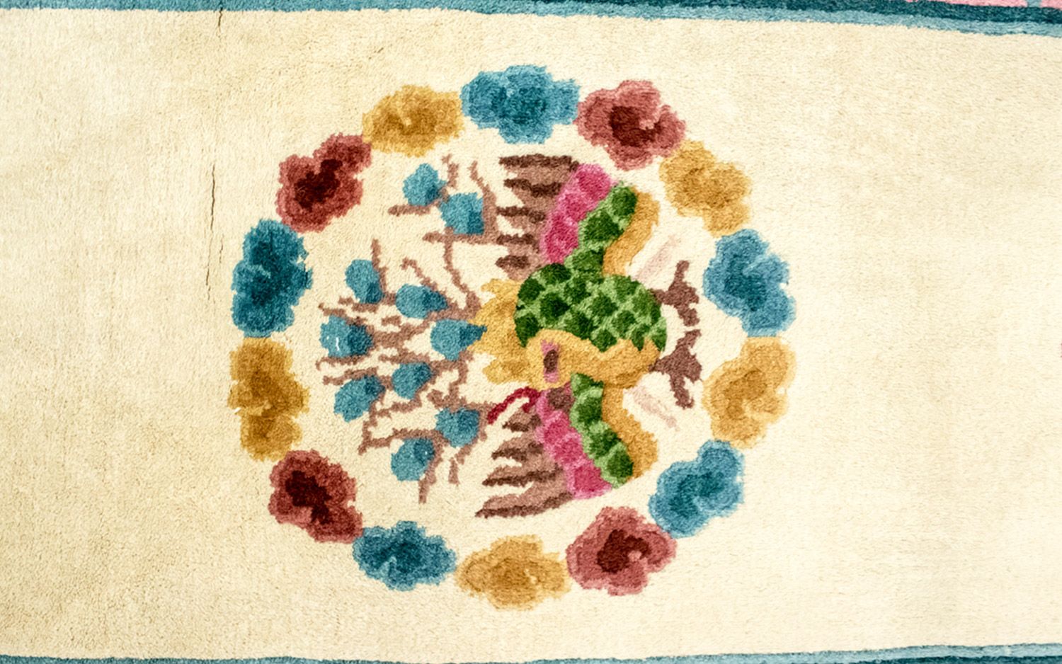Løber Kina Tæppe - 338 x 70 cm - beige