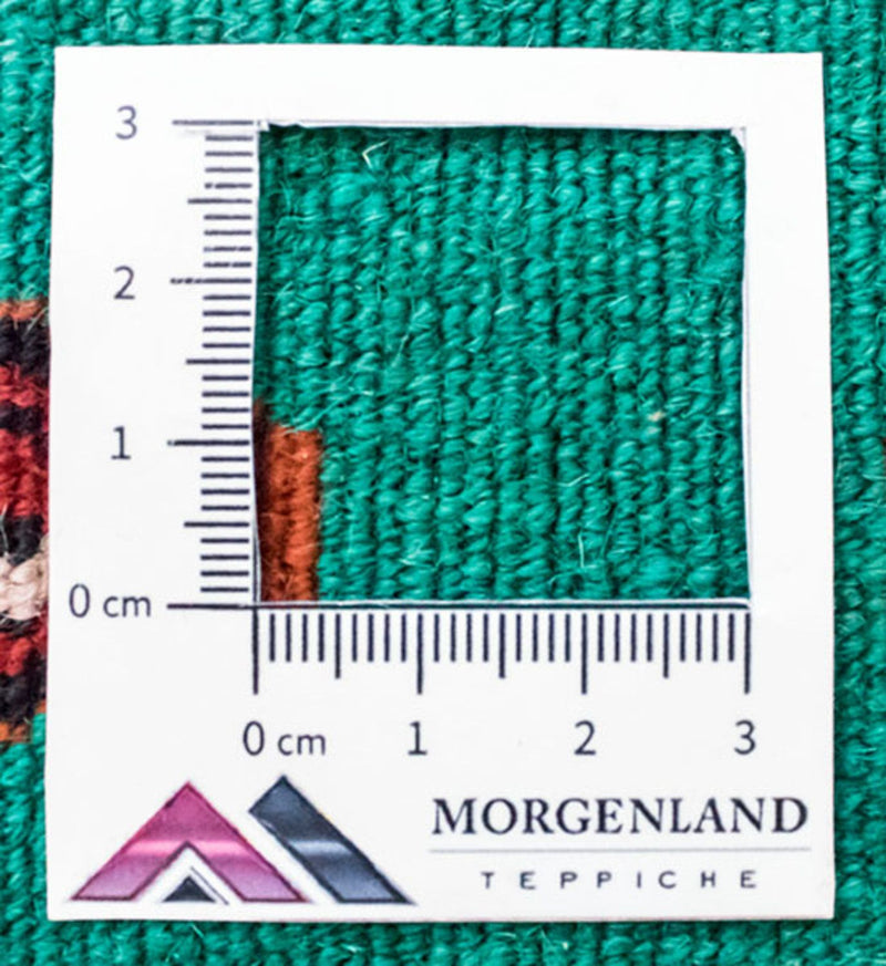 Turkaman-tæppe - 124 x 100 cm - turkis