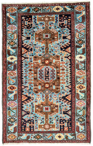 Persisk tæppe - Nomadisk - 199 x 130 cm - blå
