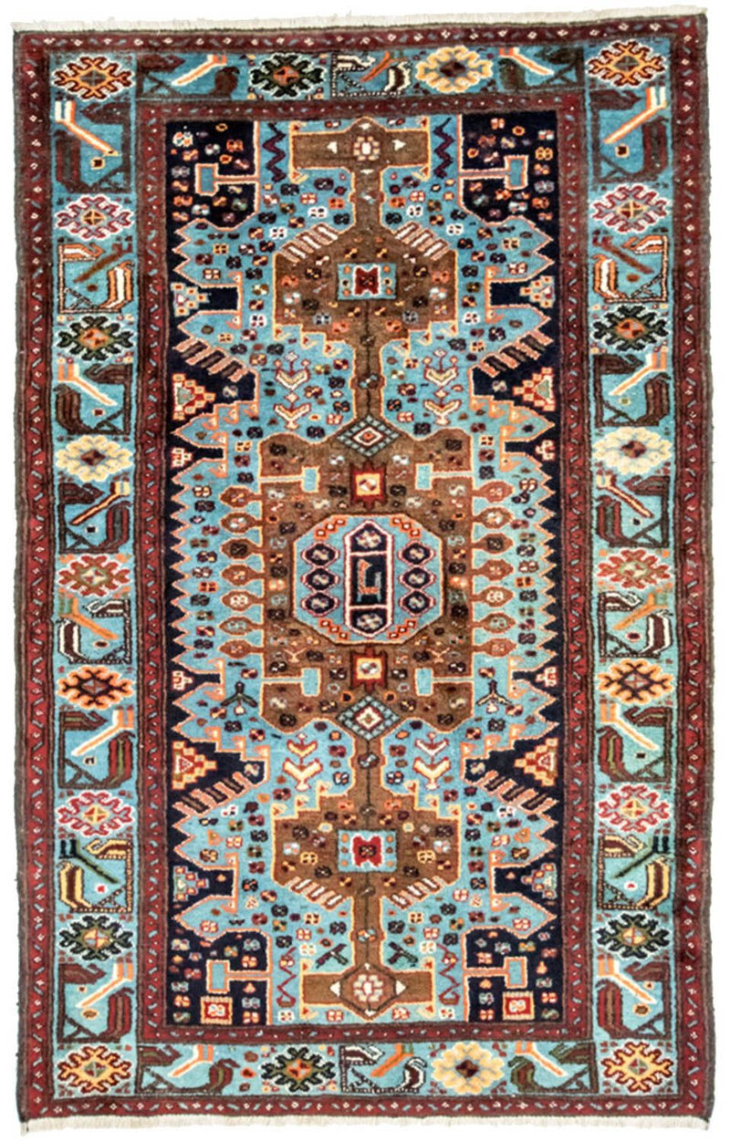 Persisk tæppe - Nomadisk - 199 x 130 cm - blå