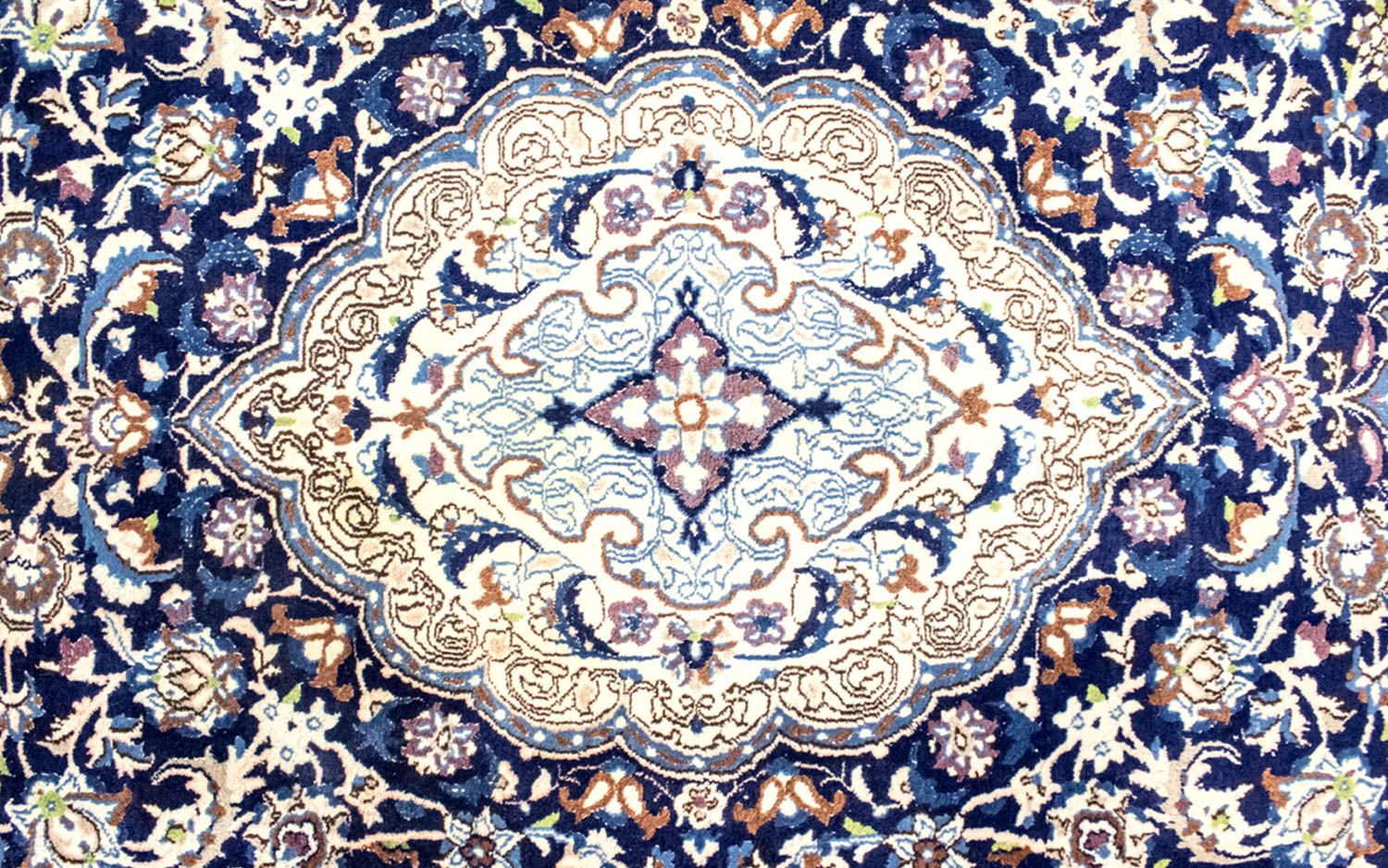 Persisk tæppe - Nain - Royal - 291 x 199 cm - blå