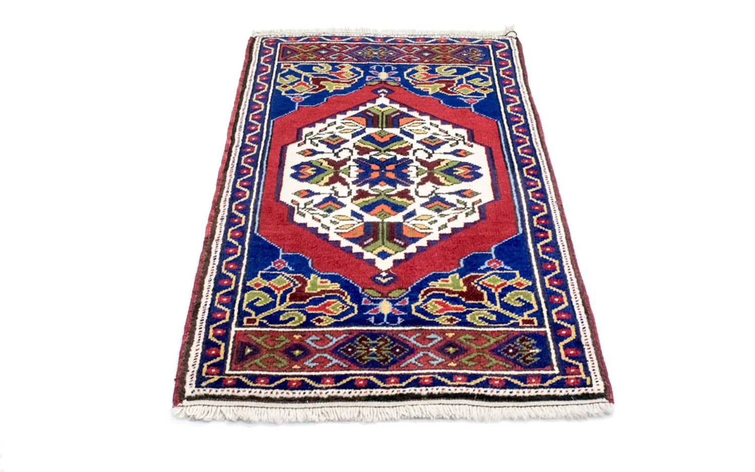 Orientalsk tæppe - 97 x 56 cm - blå