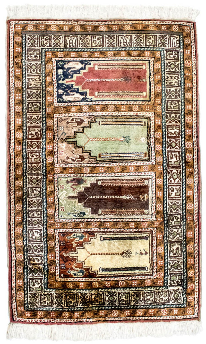 Silketæppe - Kayseri - 104 x 66 cm - flerfarvet