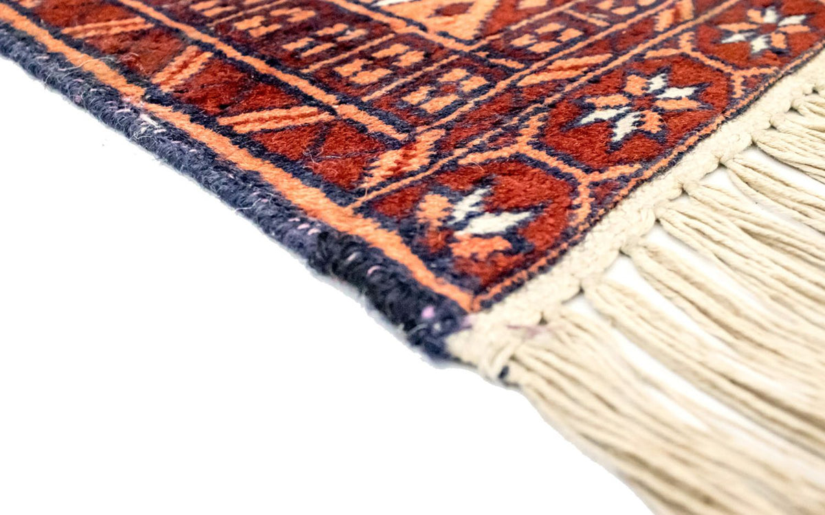 Afghansk tæppe - 69 x 46 cm - rust