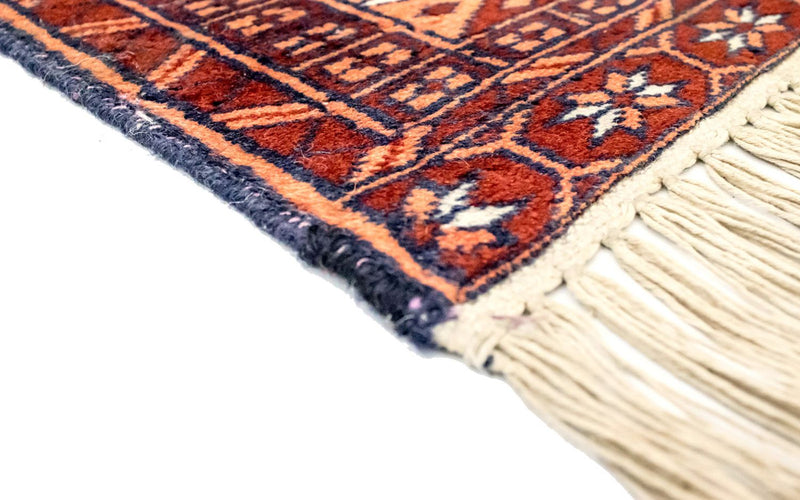 Afghansk tæppe - 69 x 46 cm - rust