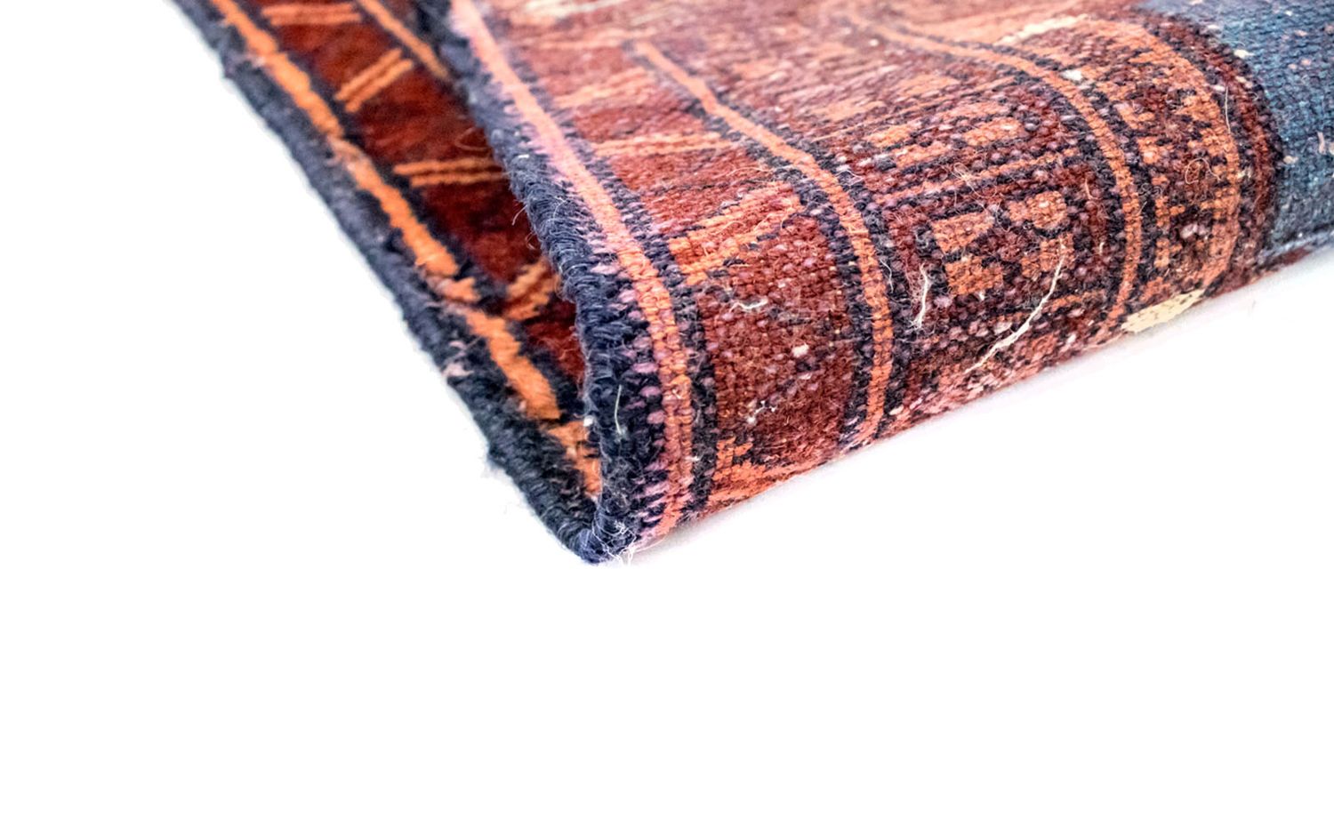 Afghansk tæppe - 69 x 46 cm - rust
