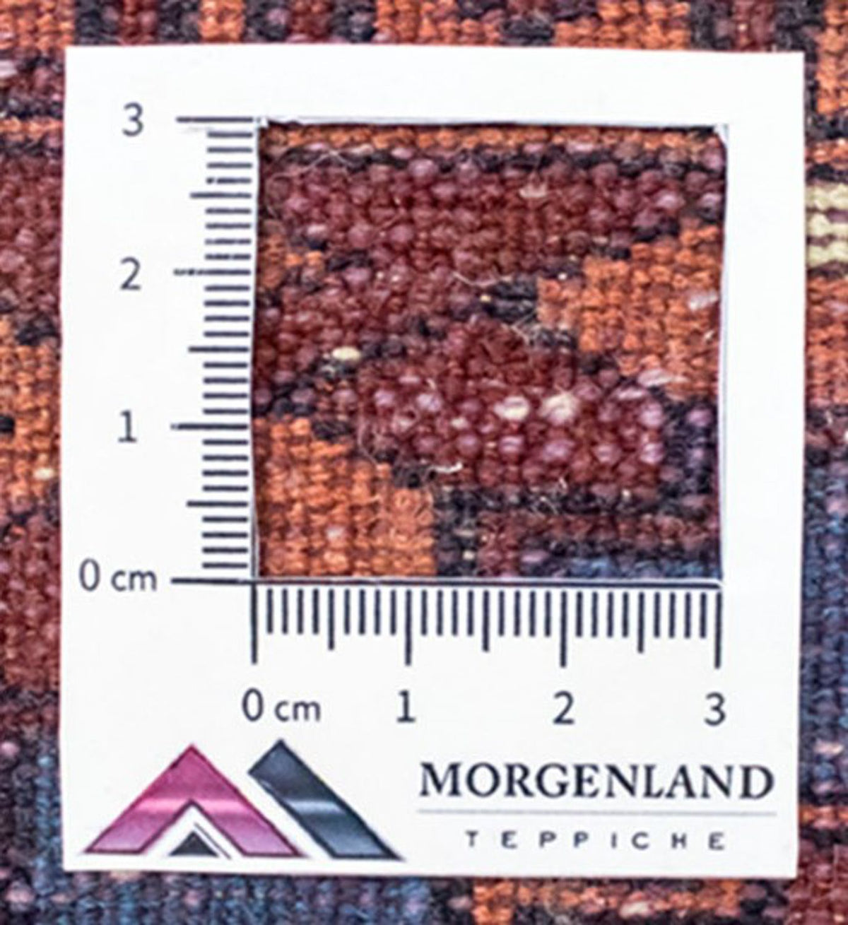 Afghansk tæppe - 69 x 46 cm - rust