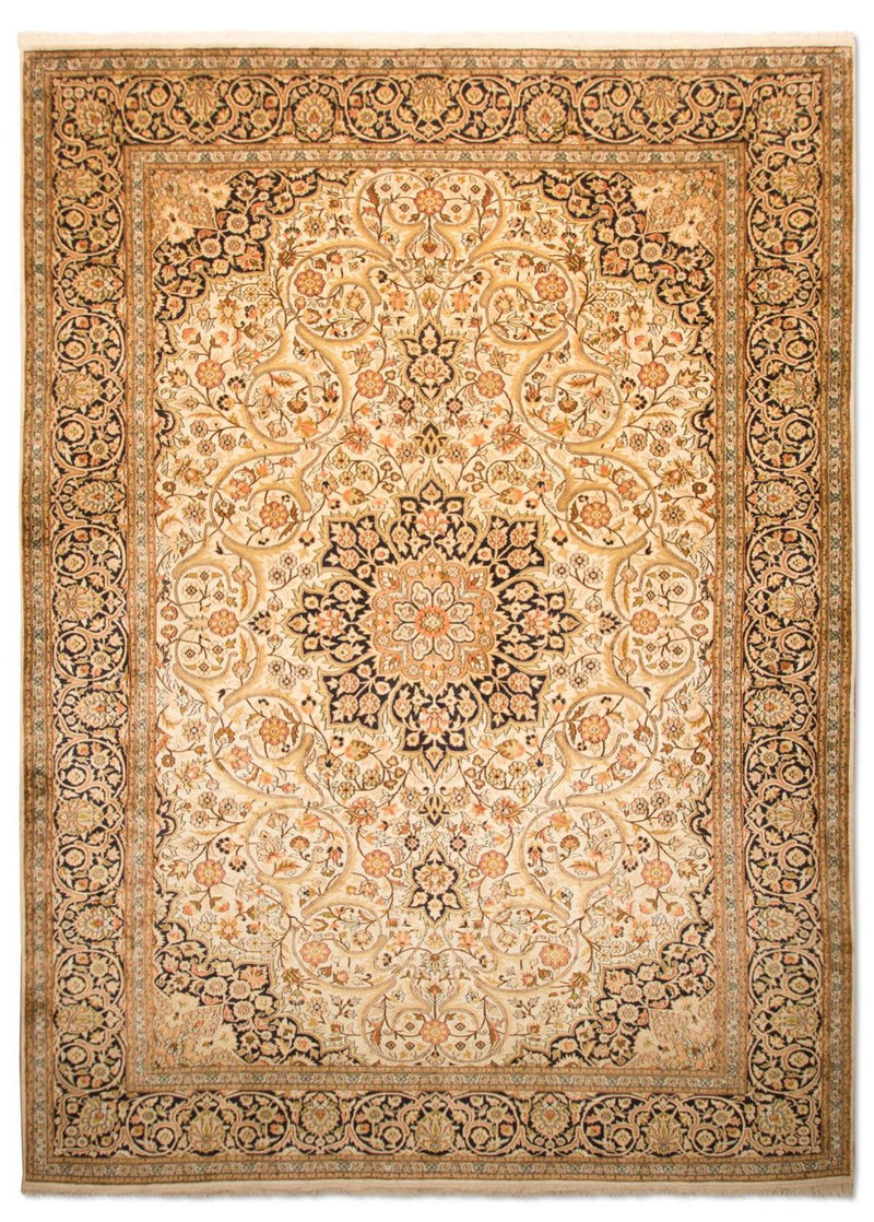 Silketæppe - Kashmir Silk - 342 x 234 cm - beige