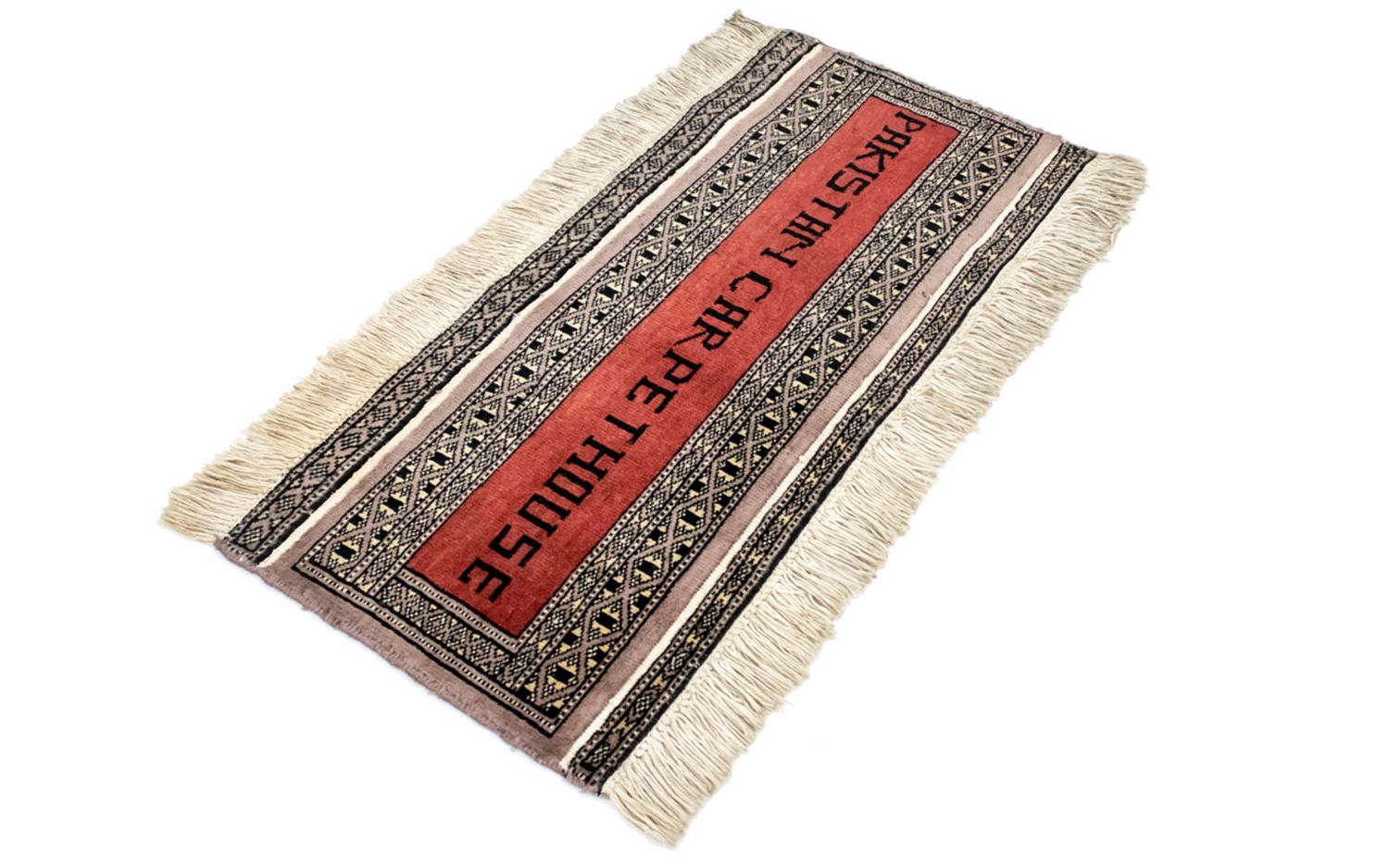 Pakistan Tæppe - 68 x 30 cm - rød