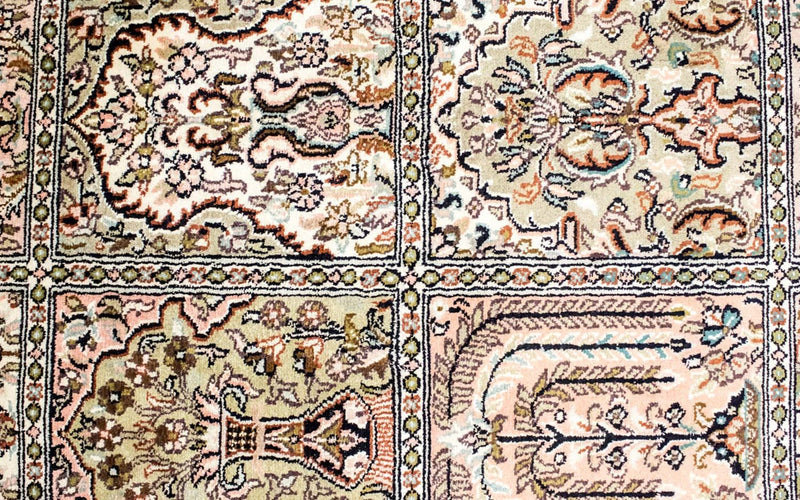 Silketæppe - Kashmir Silk - 124 x 65 cm - flerfarvet