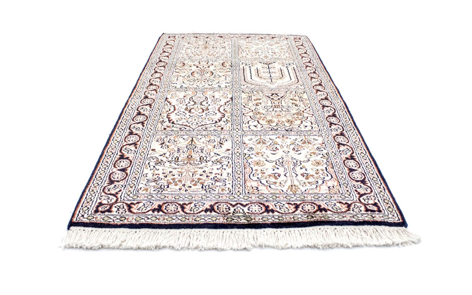Silketæppe - Kashmir Silk - 124 x 65 cm - flerfarvet