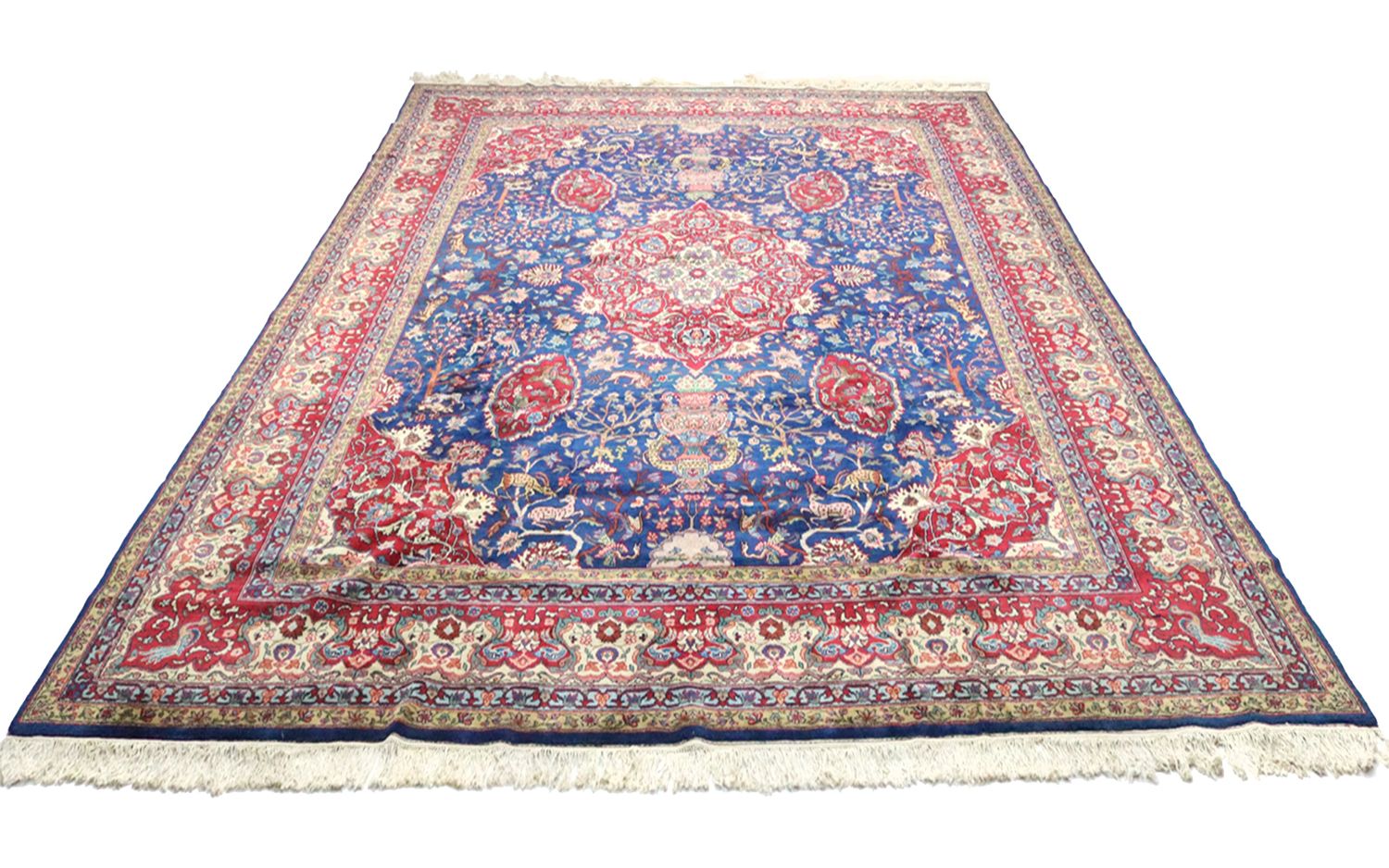 Persisk tæppe - Tabriz - 457 x 344 cm - blå