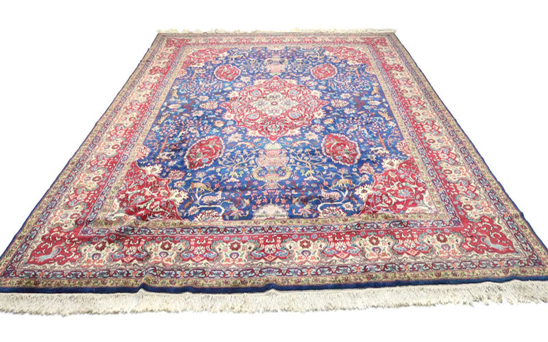 Persisk tæppe - Tabriz - 457 x 344 cm - blå