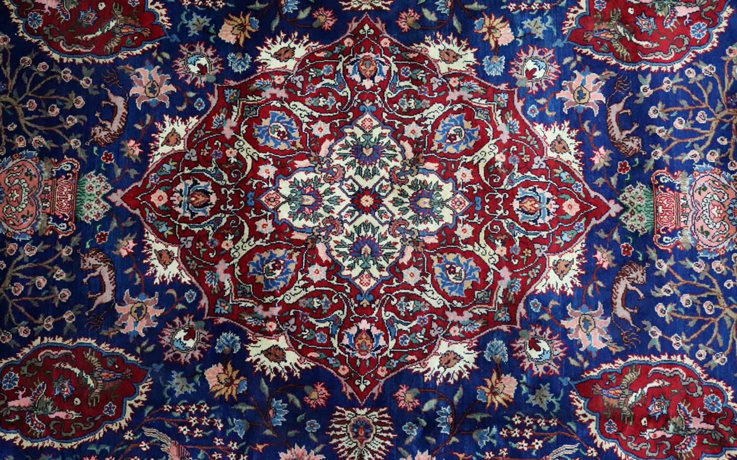Persisk tæppe - Tabriz - 457 x 344 cm - blå