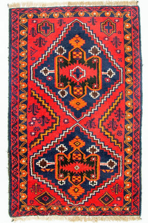 Baluch-tæppe - 125 x 72 cm - rød