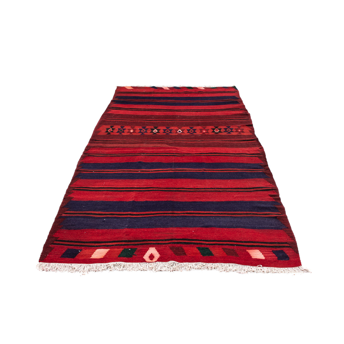 Løber Kelim-tæppe - gammelt - 315 x 155 cm - flerfarvet