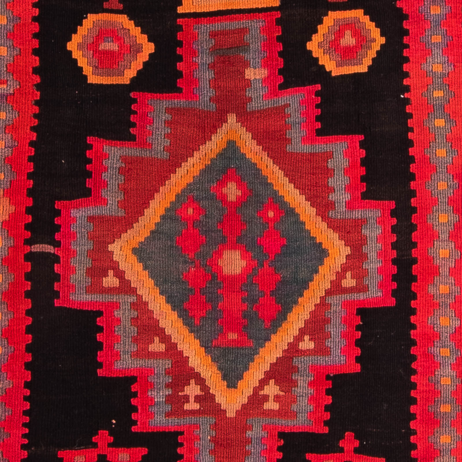 Løber Kelim-tæppe - gammelt - 325 x 140 cm - flerfarvet