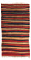 Kelim-tæppe - gammelt - 220 x 120 cm - flerfarvet