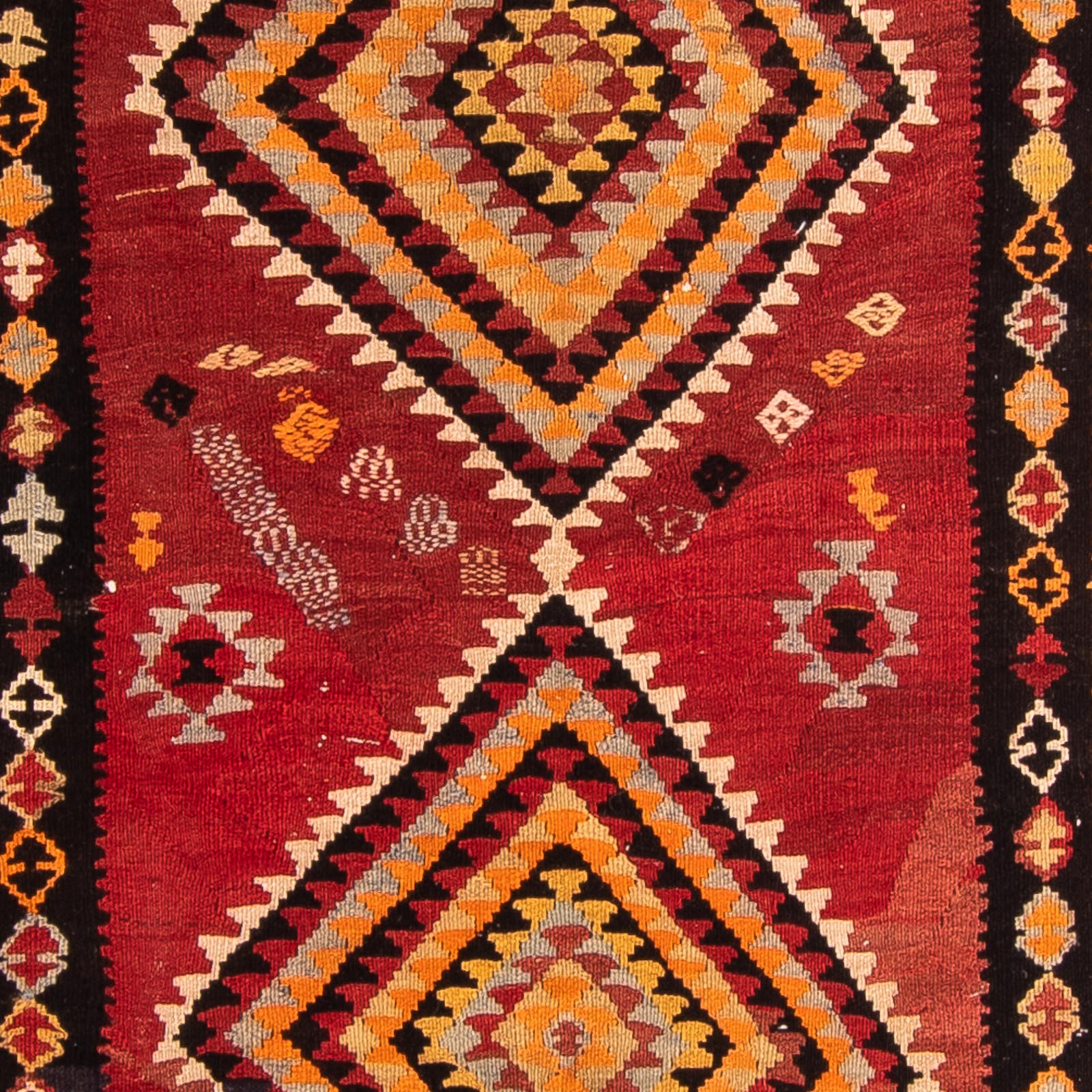Løber Kelim-tæppe - gammelt - 320 x 125 cm - flerfarvet