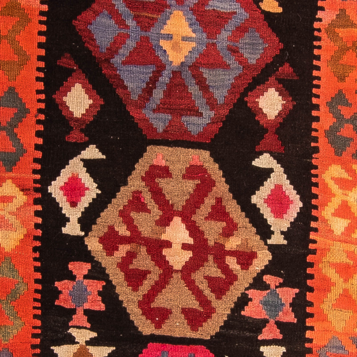 Løber Kelim-tæppe - gammelt - 240 x 117 cm - flerfarvet