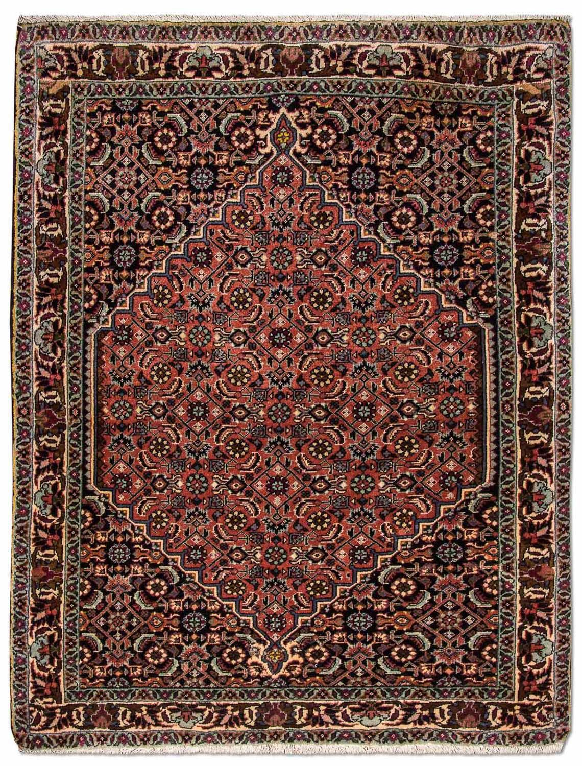 Persisk tæppe - Bijar - Royal - 103 x 78 cm - lysrød