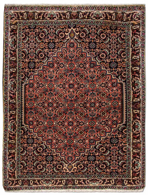 Persisk tæppe - Bijar - Royal - 103 x 78 cm - lysrød