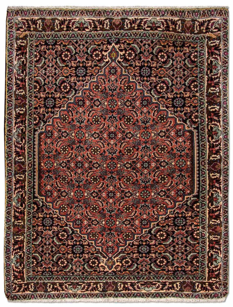 Persisk tæppe - Bijar - Royal - 103 x 78 cm - lysrød