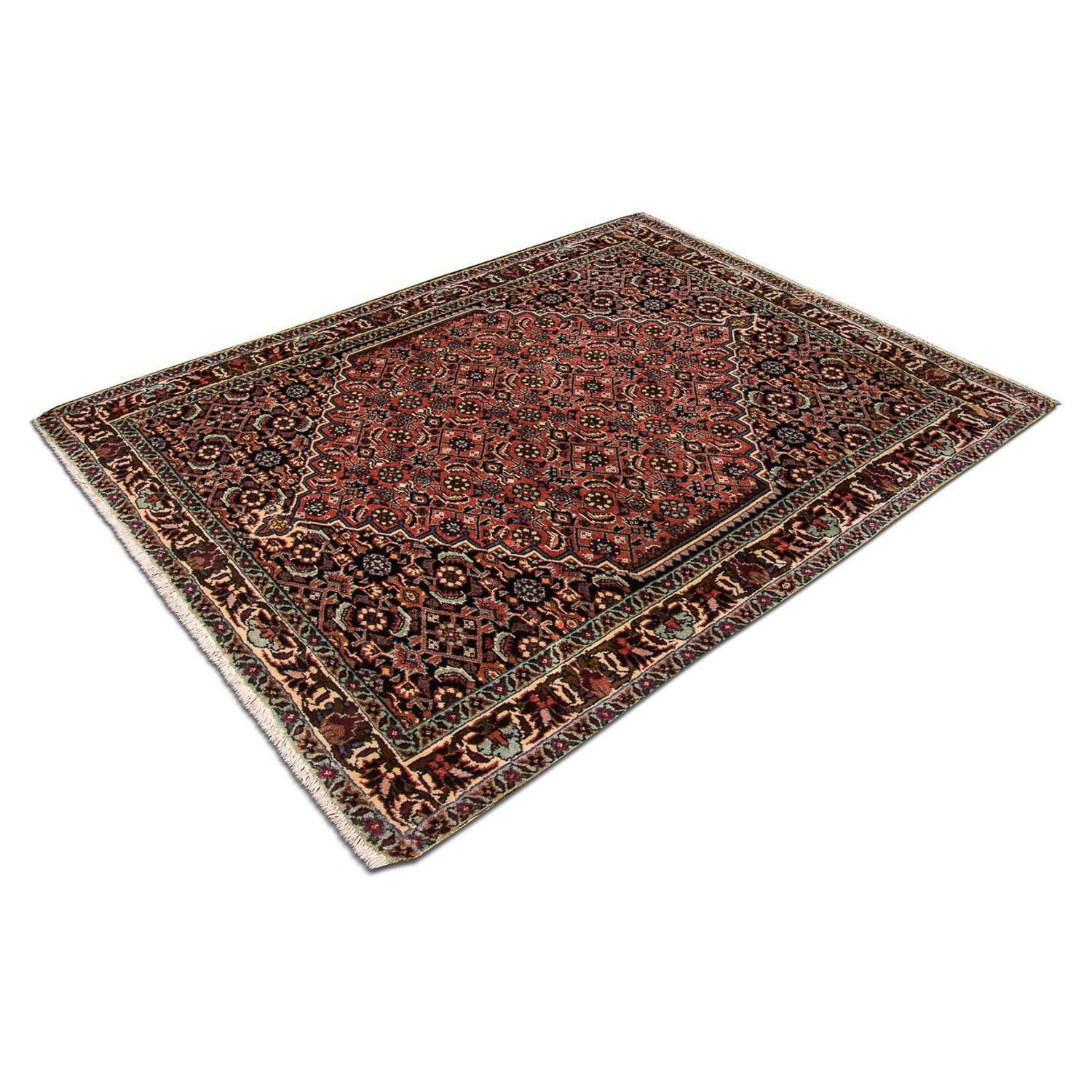 Persisk tæppe - Bijar - Royal - 103 x 78 cm - lysrød