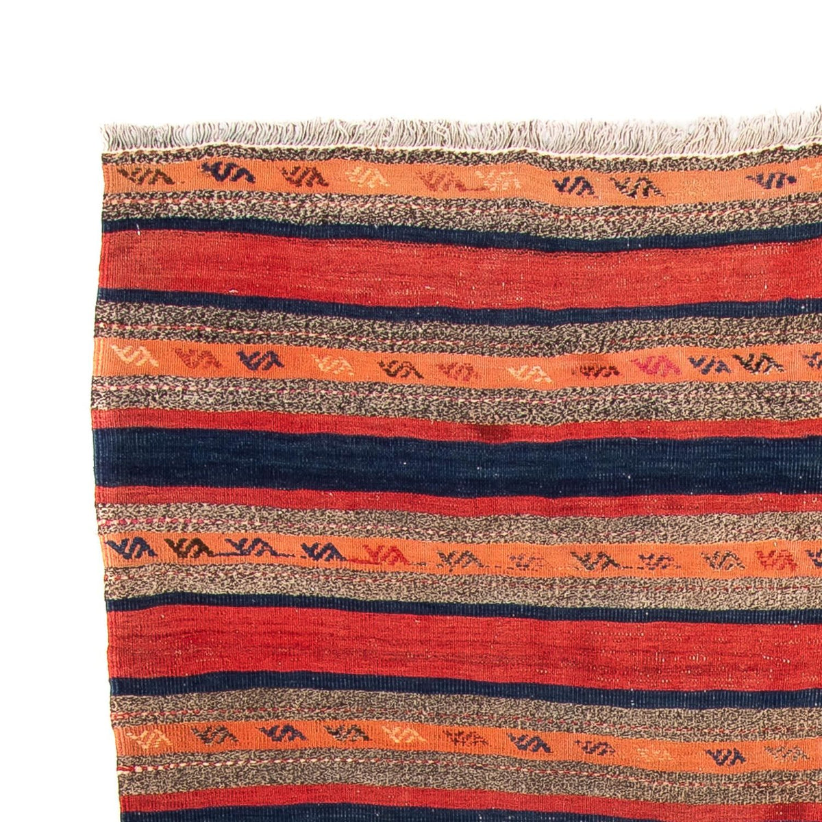 Løber Kelim-tæppe - gammelt - 312 x 142 cm - flerfarvet