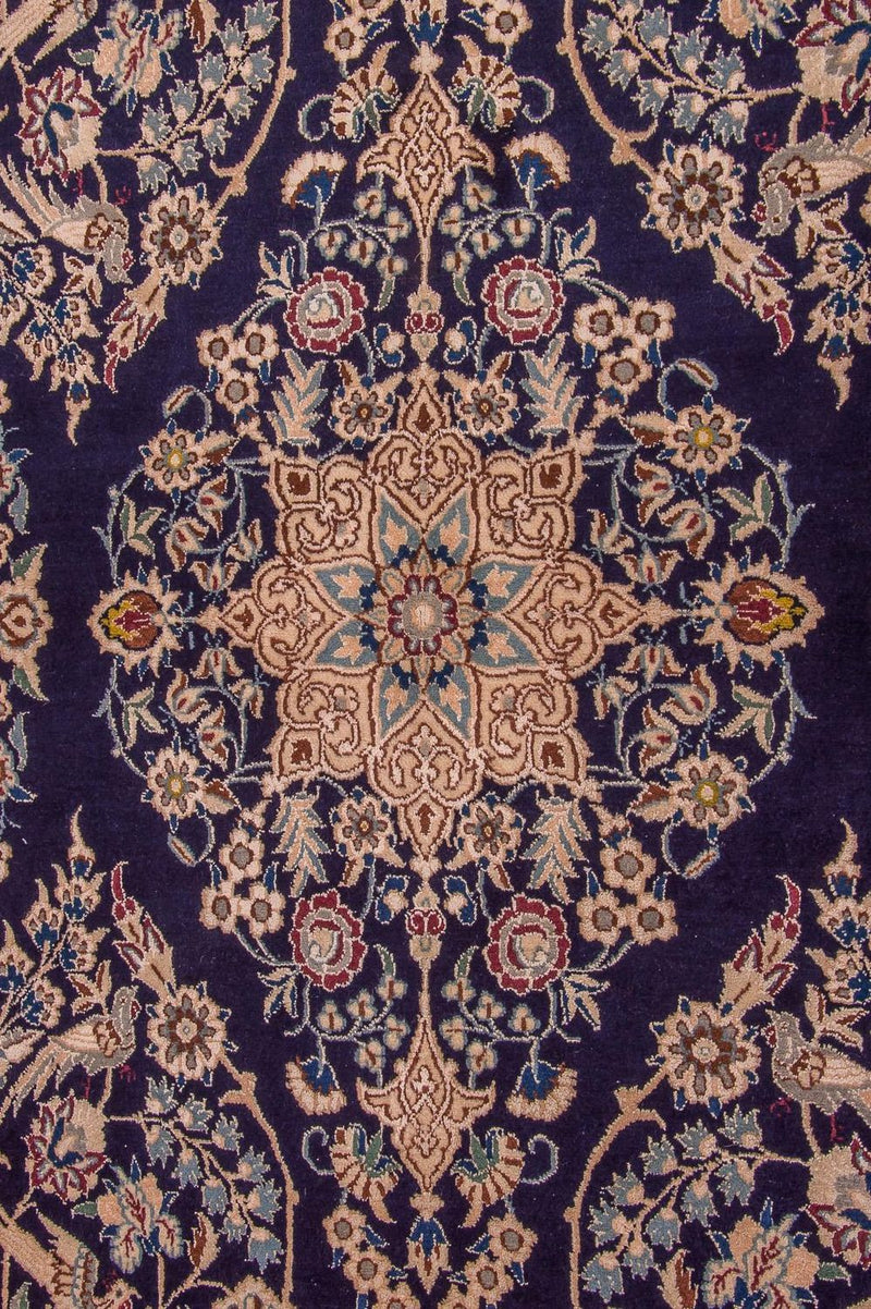 Persisk tæppe - Nain - Royal - 204 x 130 cm - mørkeblå
