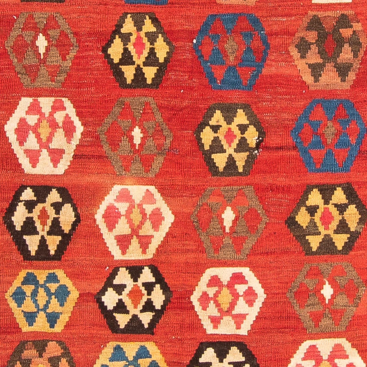 Kelim-tæppe - gammelt - 230 x 150 cm - flerfarvet