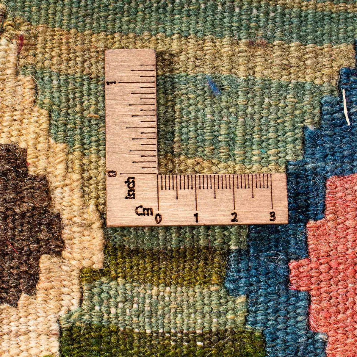 Kelim-tæppe - gammelt - 230 x 150 cm - flerfarvet