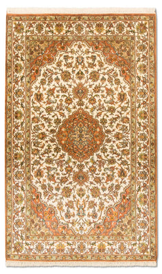 Silketæppe - Kashmir Silk - 157 x 90 cm - beige