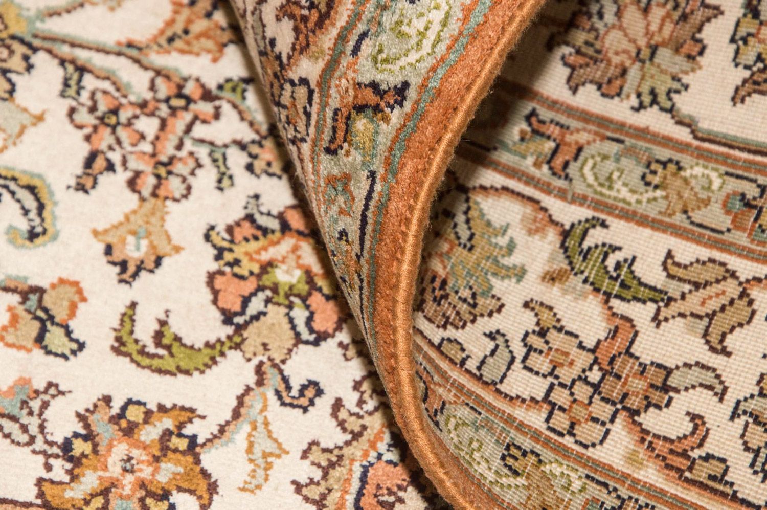 Silketæppe - Kashmir Silk - 157 x 90 cm - beige