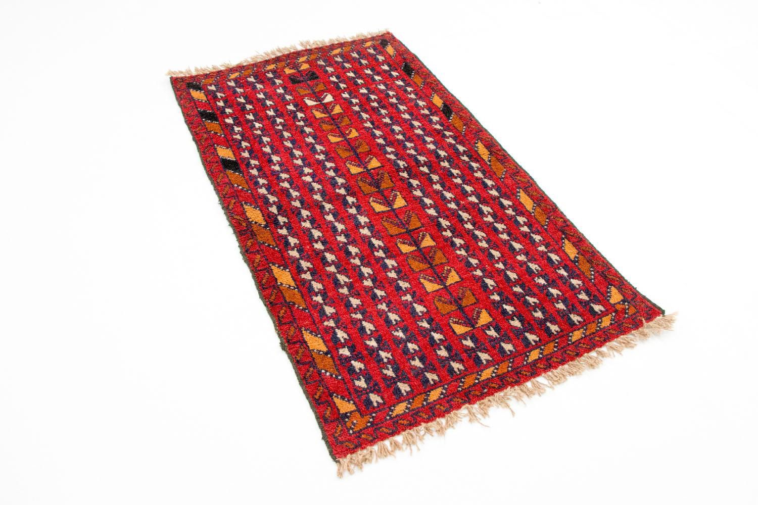 Baluch-tæppe - 126 x 73 cm - rød