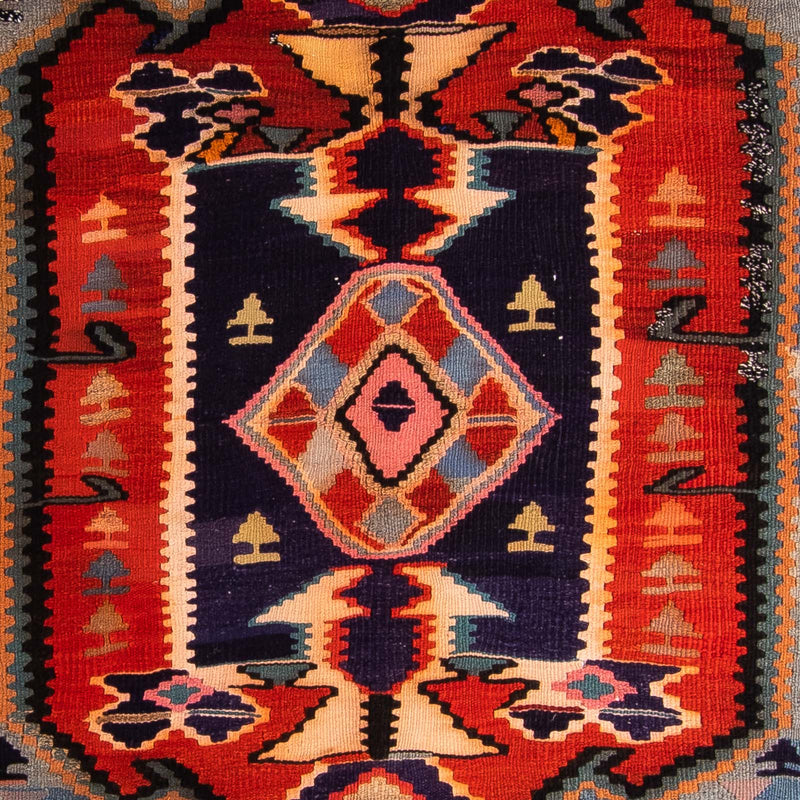 Kelim-tæppe - gammelt - 295 x 185 cm - flerfarvet