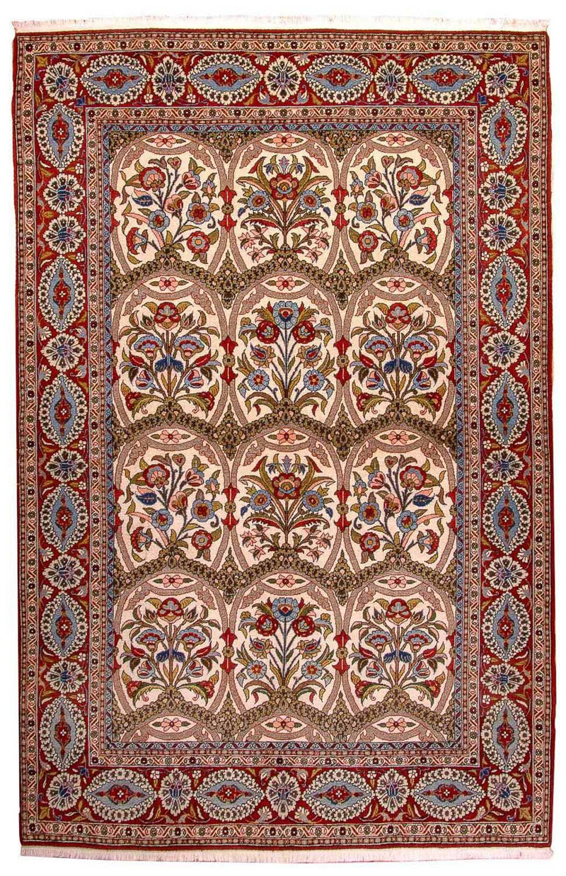 Persisk tæppe - Ghom - 215 x 141 cm - rød