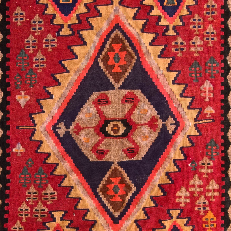 Løber Kelim-tæppe - gammelt - 360 x 170 cm - flerfarvet