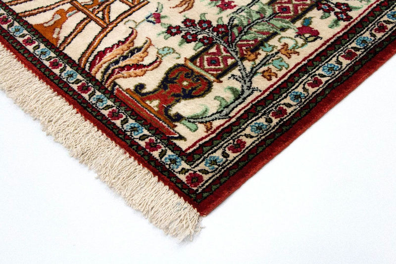 Silketæppe - Ghom Silk - Premium - 77 x 57 cm - beige